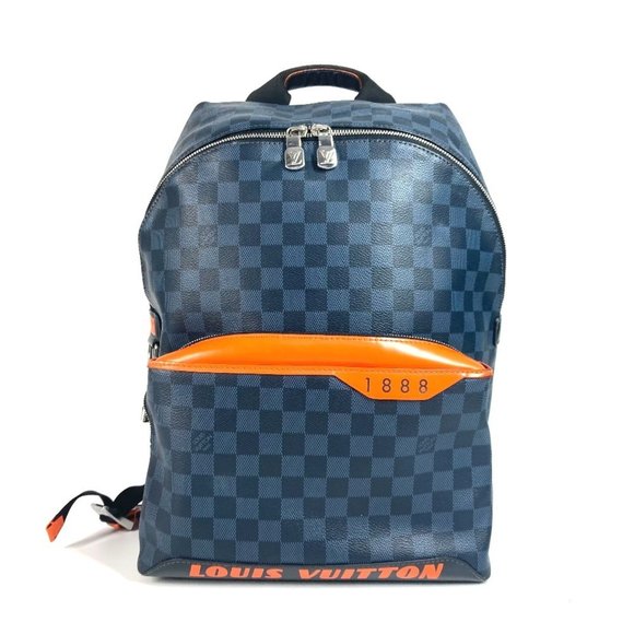 LOUIS VUITTON N40157 Damier Cobalt Discovery Backpack, Canvas, Navy, for Men and - Picture 1 of 10